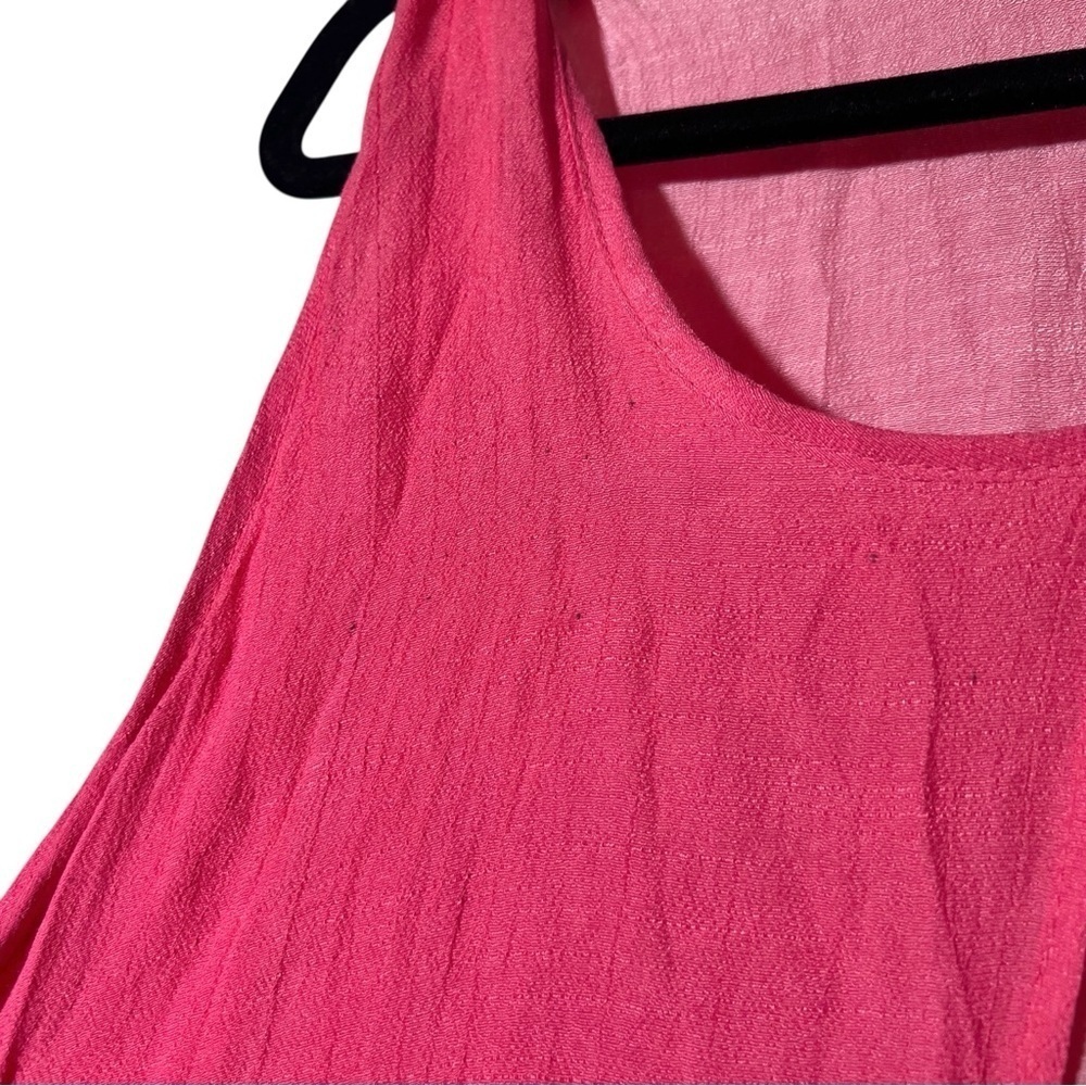 Pink Layered Silk Cotton Blend Flowy Tunic Top Approx Large - Picture 9 of 9